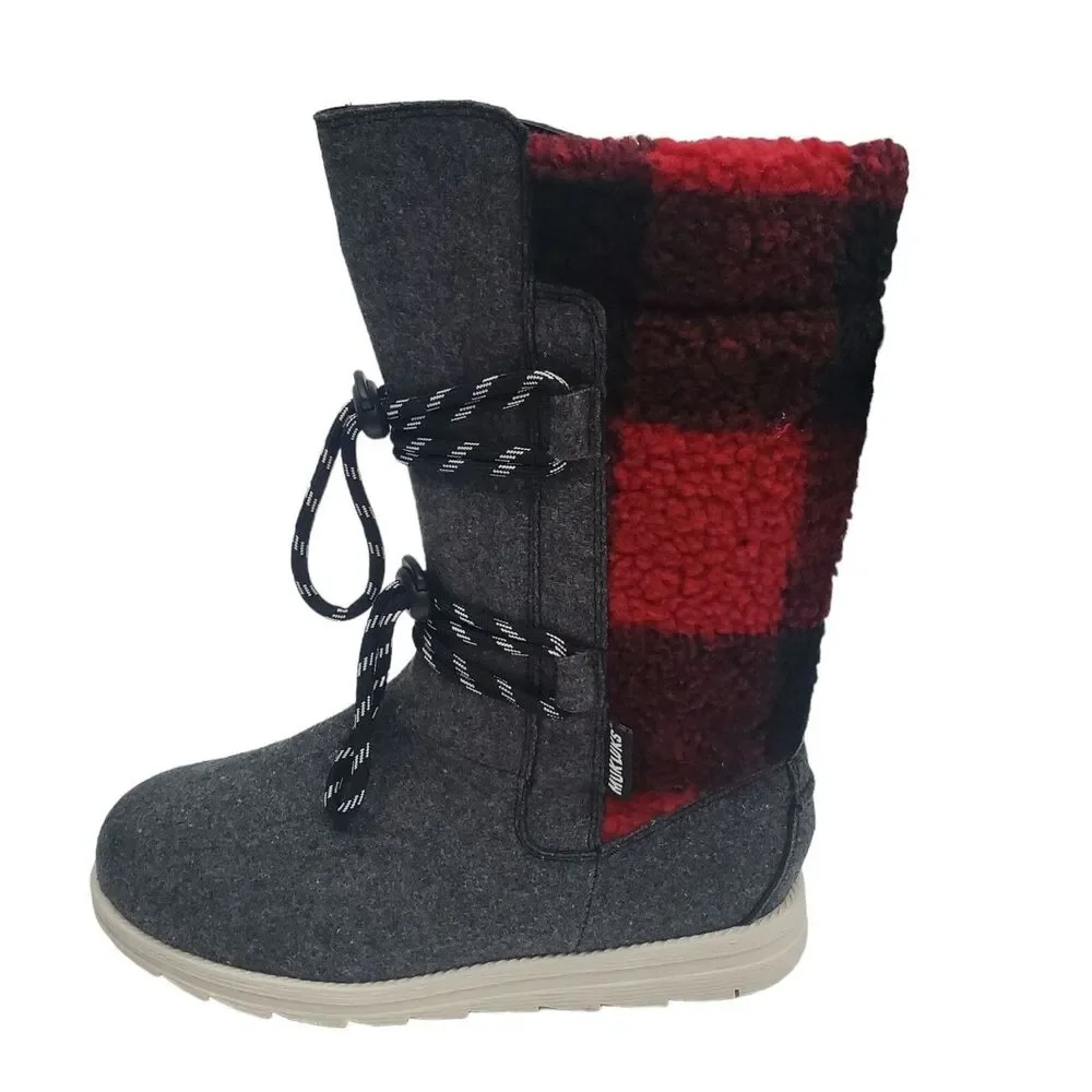 Muk Luks Dinah Boots Womens 8 Buffalo Plaid Water Resistant Cabin Core Gorpcore